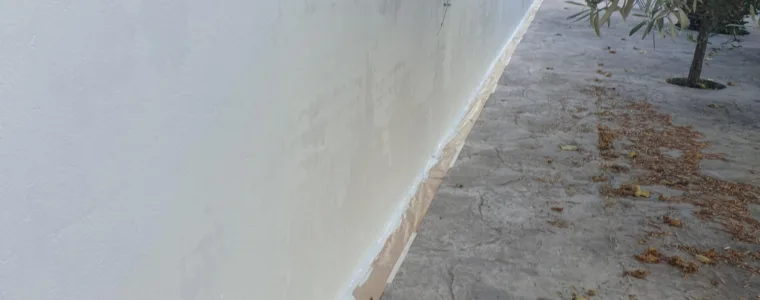 Muro exterior pintado