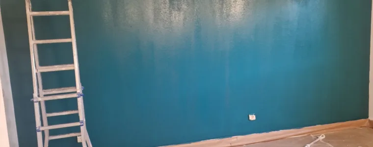 pared de color verde